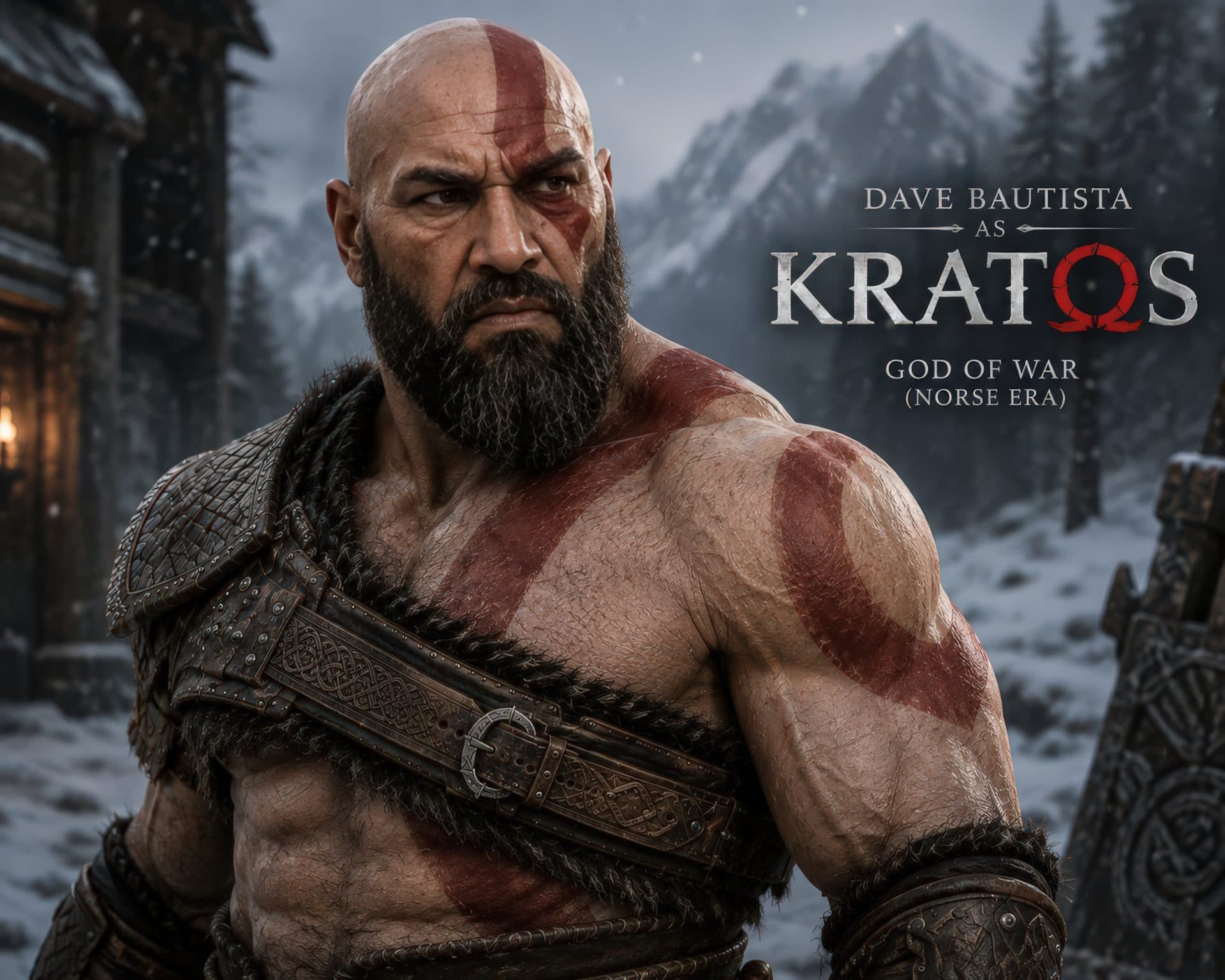 Dave Bautista hóa thân thành Kratos trong series God of War của Amazon