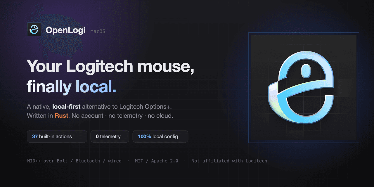 OpenLogi: Giải pháp thay thế bản địa cho Logitech Options+