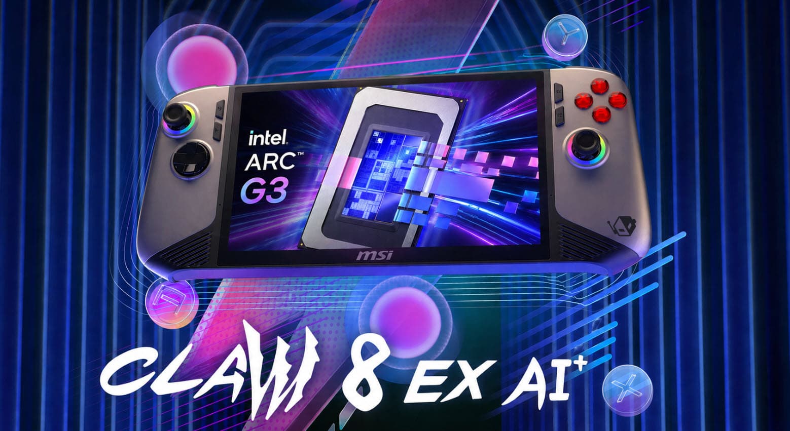 MSI Claw 8 EX AI+: Máy chơi game cầm tay đột phá với chip Arc G3 Extreme