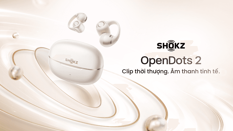 Shokz OpenDots 2: Tai nghe mở đột phá với Dolby Audio và pin 40 giờ